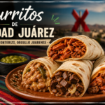 Burritos de Ciudad Juárez, comida típica preparada con tortilla de harina y guisados tradicionales
