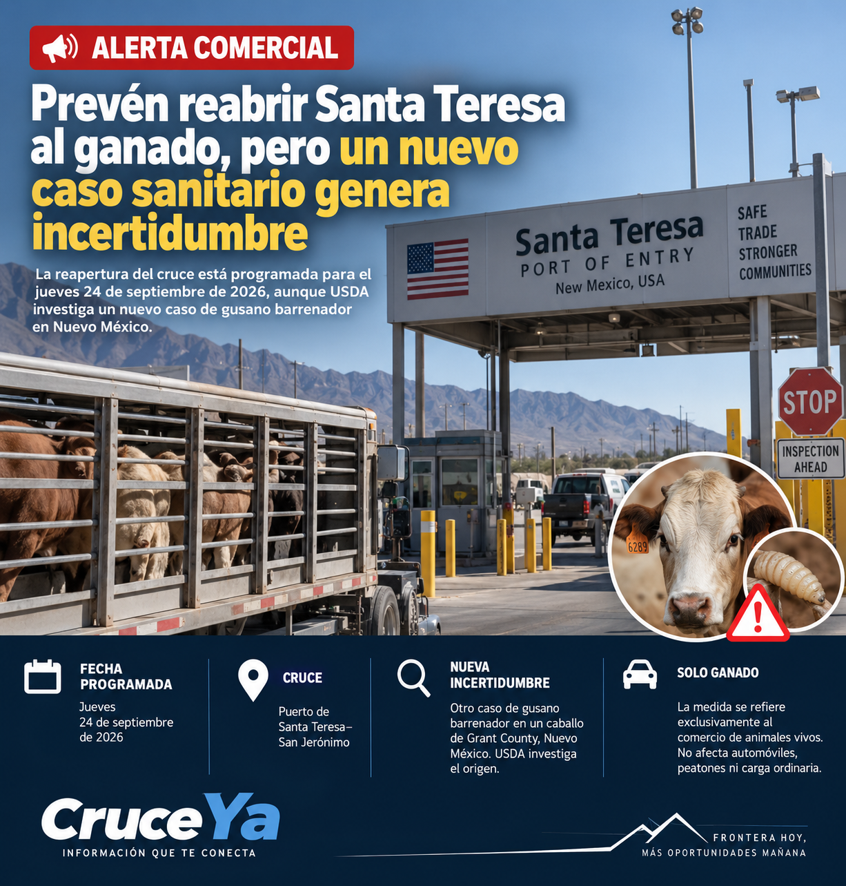 Reapertura del cruce ganadero de Santa Teresa